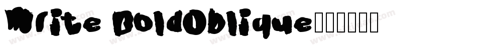 Write BoldOblique字体转换